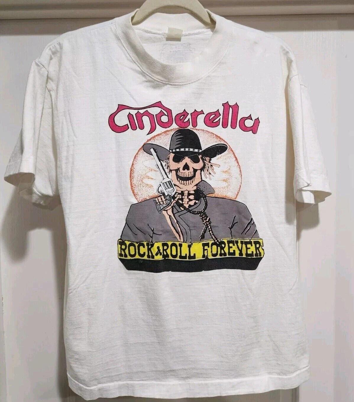 Vintage 80s Cinderella Rock and Roll Forever Tour T-shirt M