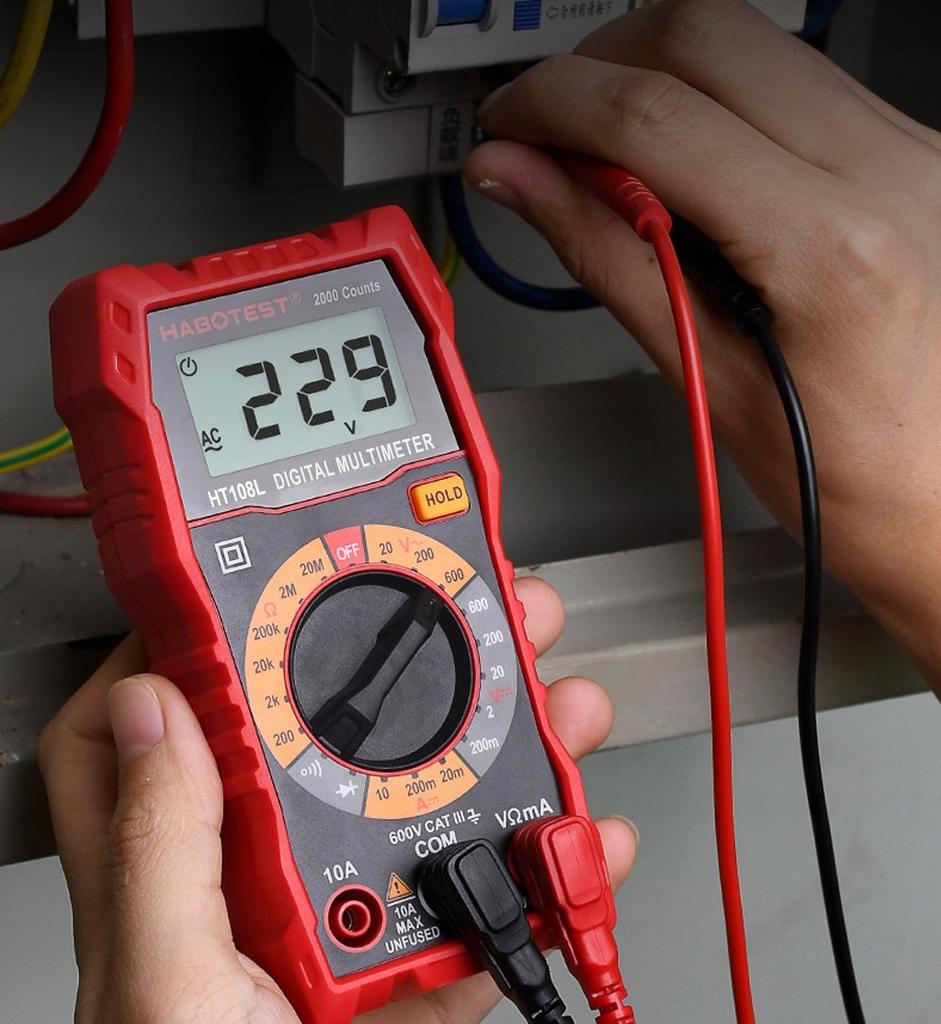 Digital Handheld Multimeter Universal Ncv Rms Live Diode Test Led Flashlight