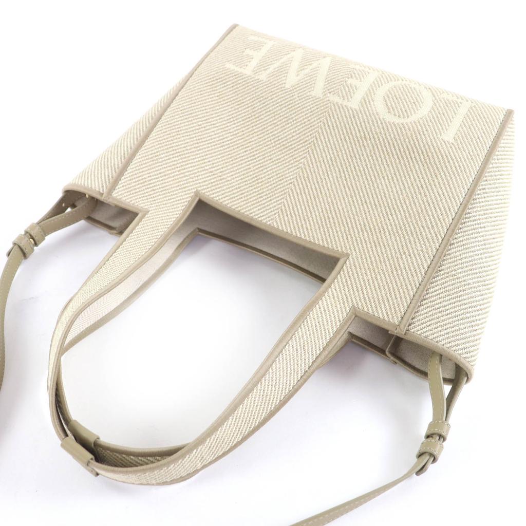 Excellent LOEWE Handbag font tote medium 2WAY Shoulder Bag canvas ALF1B61X11 Used