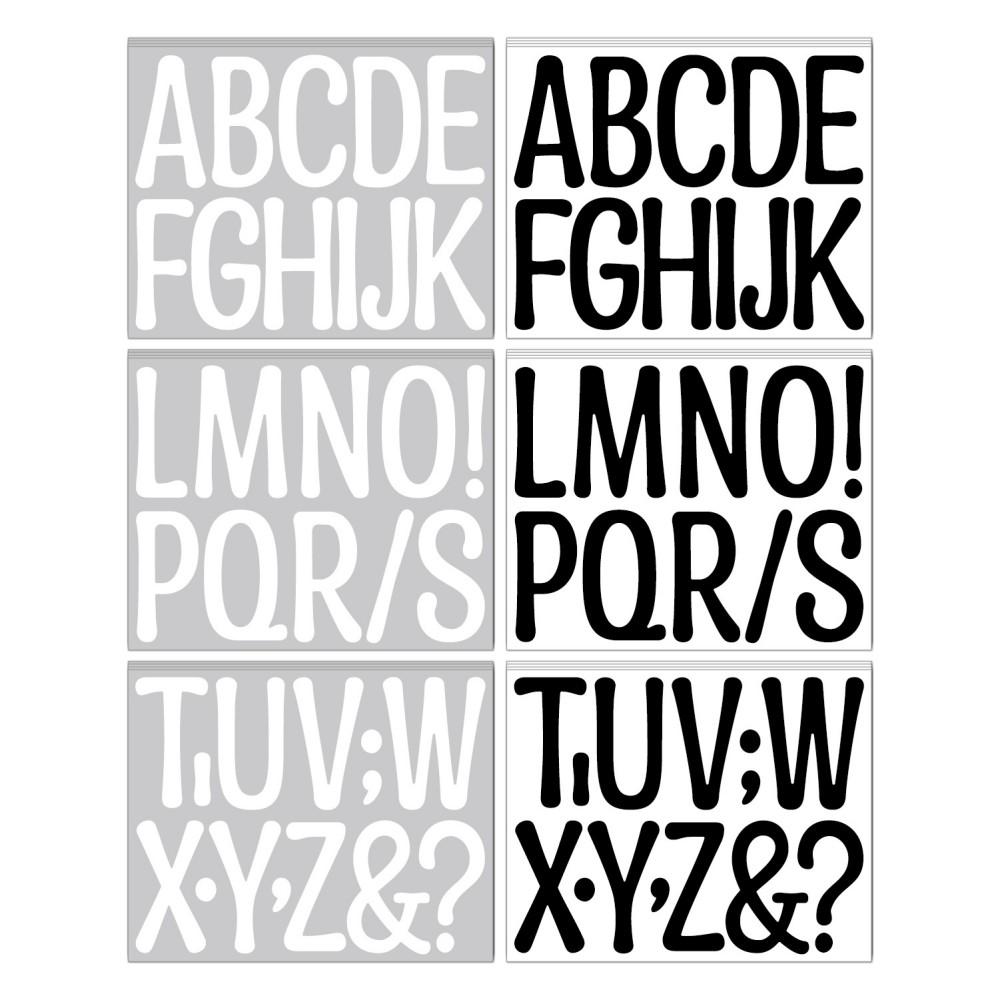 3Pcsset 3 Inches Waterproof Art Font 26 Alphabet Stickers Black White Stickers For Decoration Diy Crafts Making Supplies