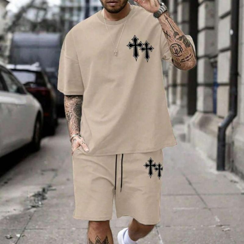 

Размер XXS-6XL Комплект из 2 предметов: мужские шорты с коротким рукавом и винтажным принтом, летняя повседневная мужская футболка, мужские пляжные шорты для спорта на открытом воздухе XXS