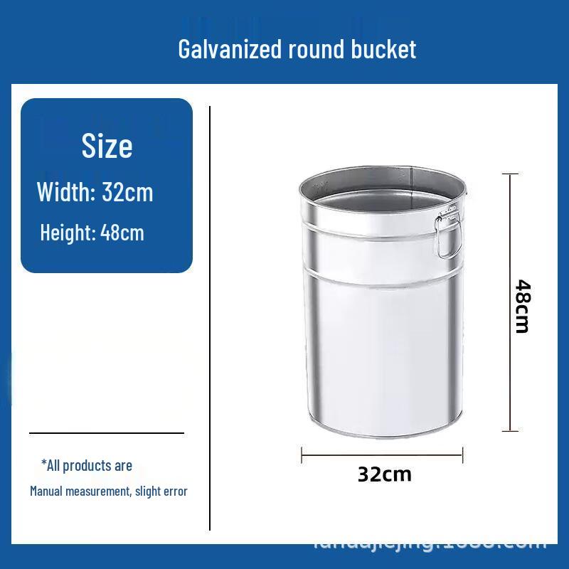 Ubag Galvanized Steel Round Trash Can Liner Bucket
