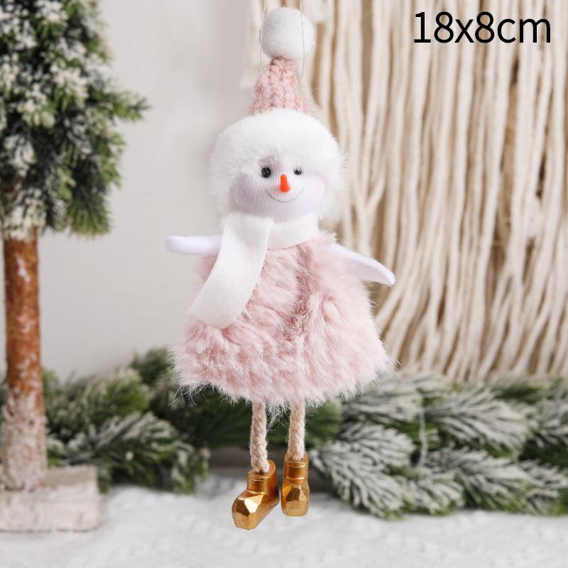 2025 Christmas Angel Dolls Plush Girl Christmas Tree Decorations for Home Navidad Ornaments Xmas Pandent New Year Gifts for Kids