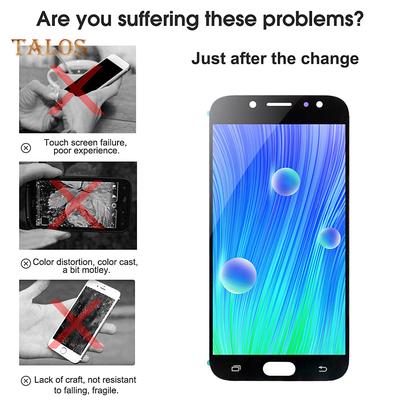 2 PCS 0.26mm 9H 2.5D Tempered Glass Film for Galaxy J7 //J701 Touch Panel Replacement Color : Grey