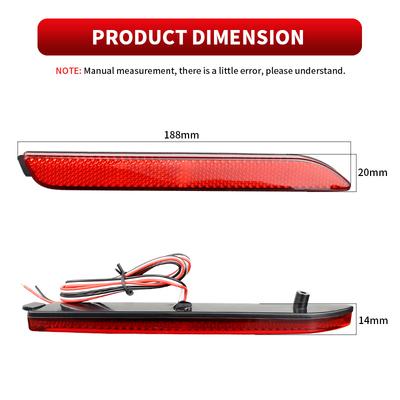 Für Toyota RAV4 Camry Rücklicht Kit Reflektor Nebel Lampe Stoßstange Bremse Rot für Lexus IS-F GX470 RX300 Sienna Venza reiz Innova