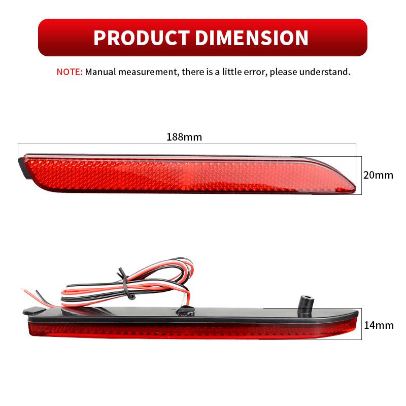 Car LED Rear Bumper Reflector Brake lamp For Toyota RAV4 Harrier Sienna EZ Alphard Aygo Mark X Lexus IS-F GX470 RX300 5630 NX RC