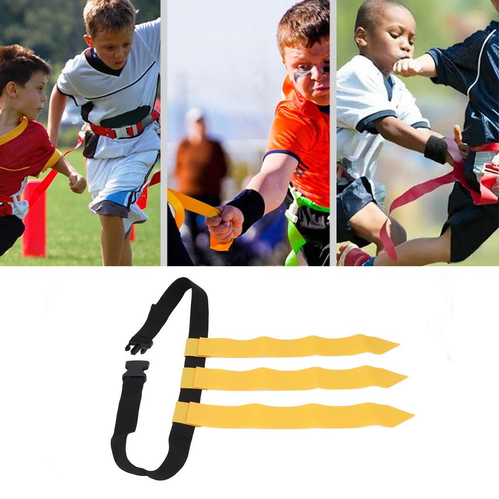 Outdoor Sports Flag Football Belts   1 Belt 3 Flags for Kids Youth Adults Training Games Activities