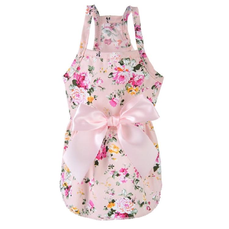 Delicate Pet Dress Dog Skirt Pet Dress Dog Camisole Floral Dress Beach