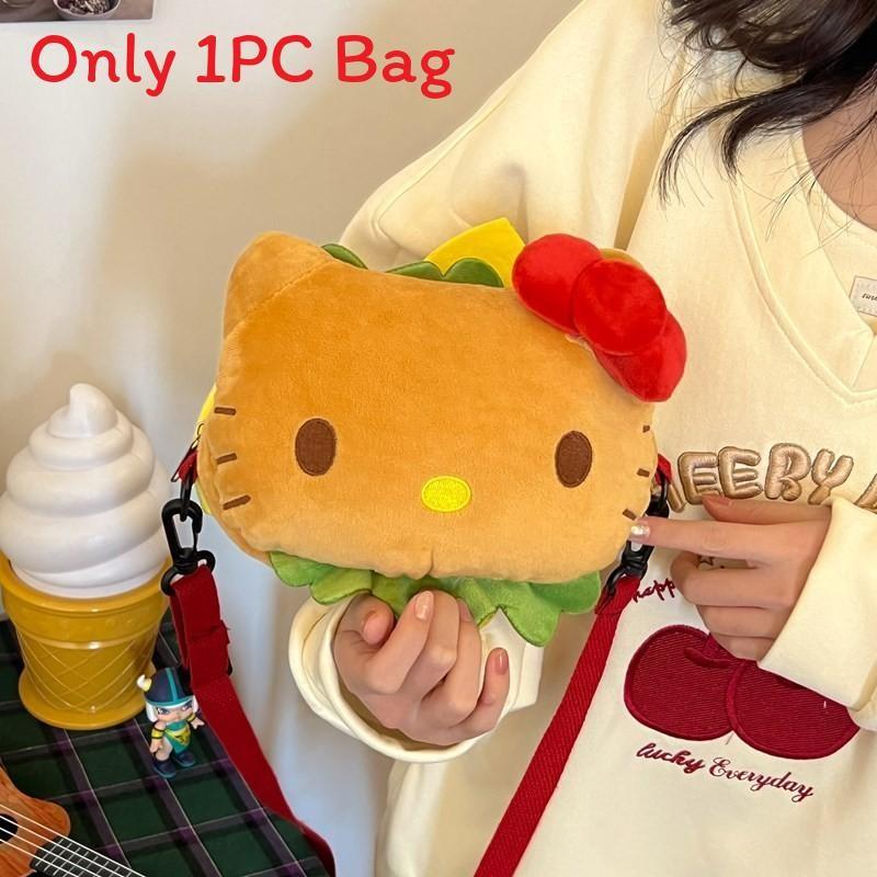 

Shape Burger Plush Crossbody Bag Outdoor Leisure Shoulder Bag