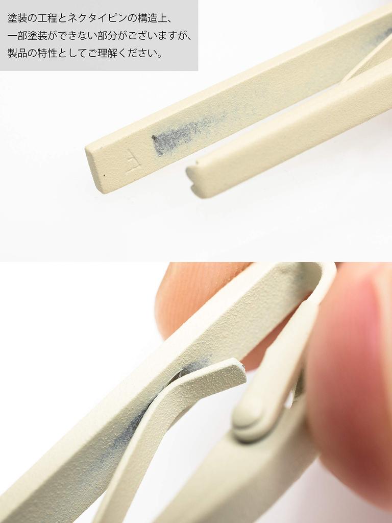 Colored Tie Tie Made In Alligator Funeral [Tabarat] Pin, Clip, Clip, Men's, Japan, Brass, Clip, Business, (Black)