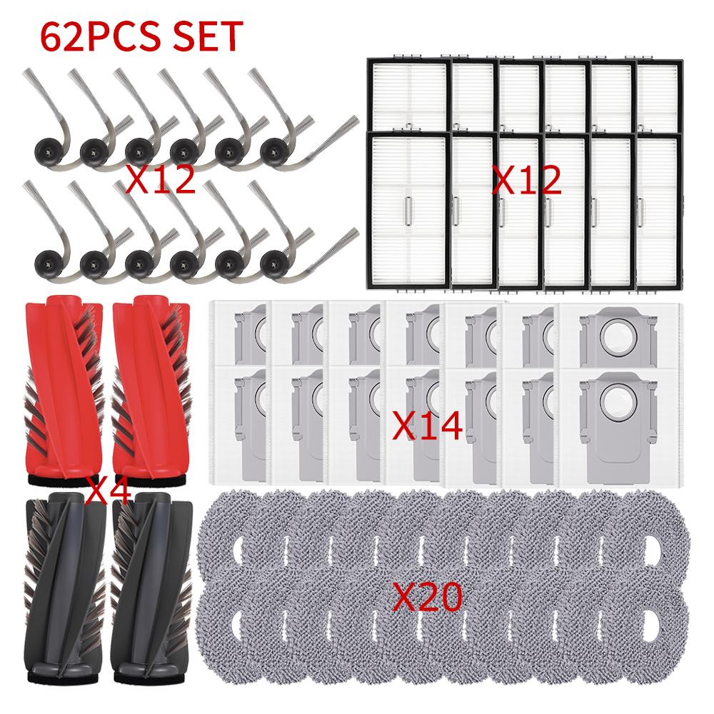 For Roborock Saros 11R/S9 MaxV Slim/G11S Ultra/Qrevo CurvX Spare Parts Main Side Brush Mop Cloth Dust Bag HEPA Filter Vacuum Kit