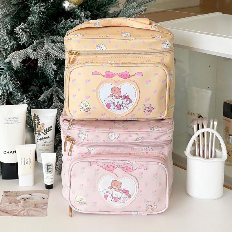 Trendy Princess Makeup Bag - Cute, Sweet, and Spacious Rectangular Travel Handbag