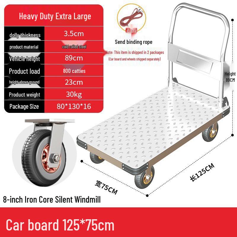 Heavy-Duty Foldable Flatbed Hand Truck