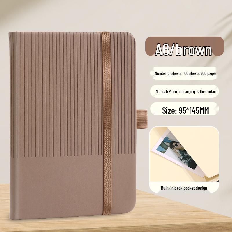 A7 Black Portable A6 Notebook for Students - Mini Pocket-Sized, Simple, Handy Carry-On