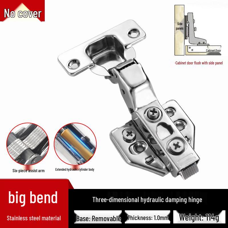Adjustable 3D Hydraulic Damping Detachable Hinge - Stainless Steel/Cold Rolled Steel for Cabinet/Wardrobe Doors