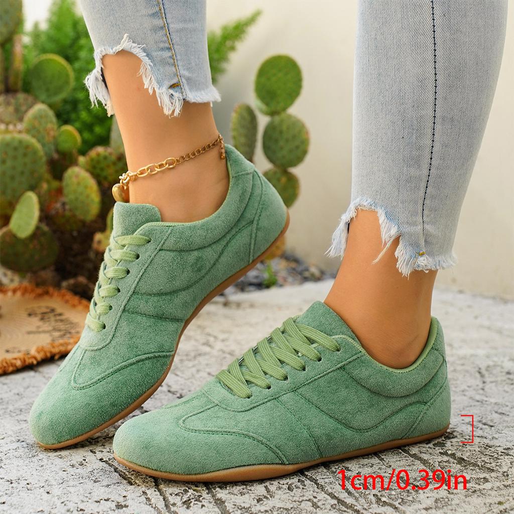 Damen Freizeitschnürer Outdoor Retro Flache Turnschuhe Leichte Bequeme Strapazierfähige Weiche Sohle Sneaker