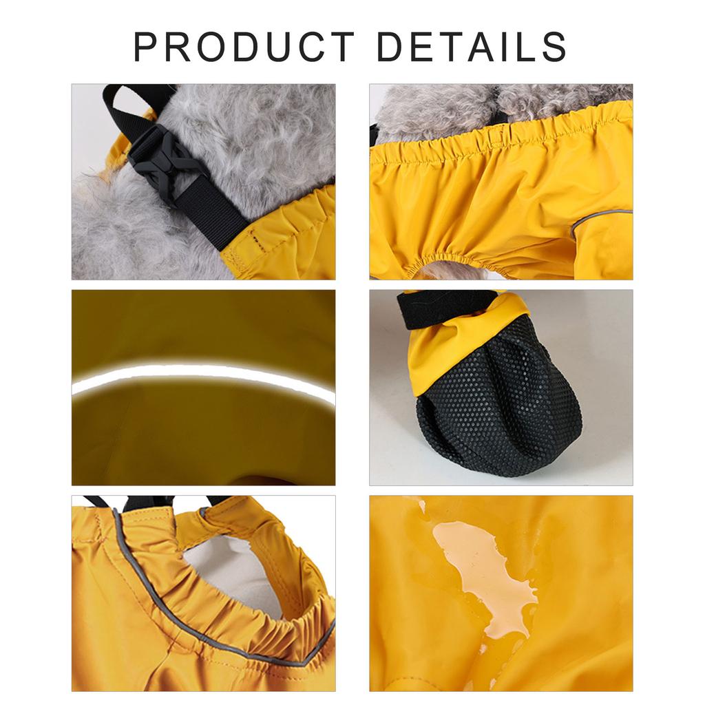 Comfortable Pet Trousers with Nonslip Foot Protectors Breathable Waterproof Dirt Prevent Pet Pants for Home and Travel