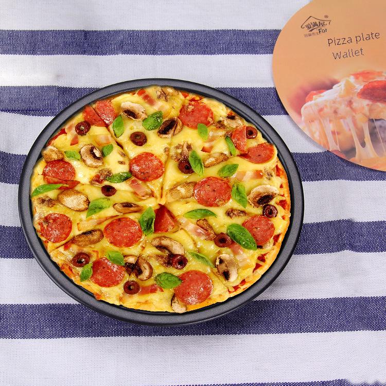 Antihaft-Pizzaform Schwarz mit breitem Rand - Erhältlich in den Größen 6", 7", 8" und 10" für Backen für die ganze Familie