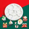 Santa Boots Snowmans Silicone Mold Fondant Cake Mold DIY Christmas Baking Tool for Making Chocolate Candy Candle