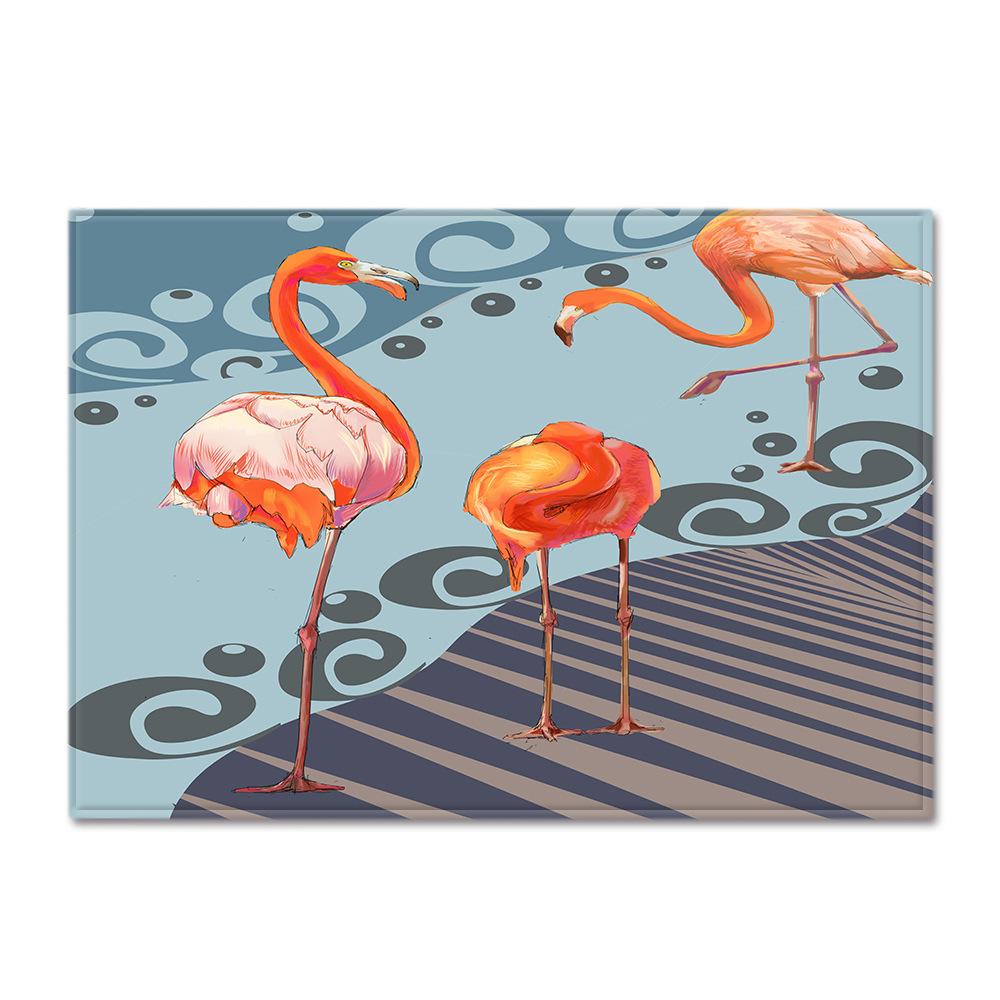 Fresh American Flamingo Printed Carpet Nordic Floor Mat