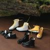 Mini Leather Doll Shoes 1 Pair 4*1.5cm for OB22 OB24 1/6 Licca Dolls Clothing Matching Dress Up Accessories