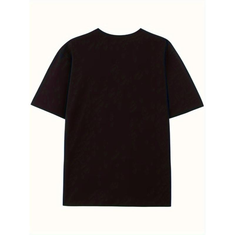 European Sizes White Lightning Bolt Design On Black T Shirt Black Tee Simple Printed T Shirt Crew Neck Short Sleeve Loose