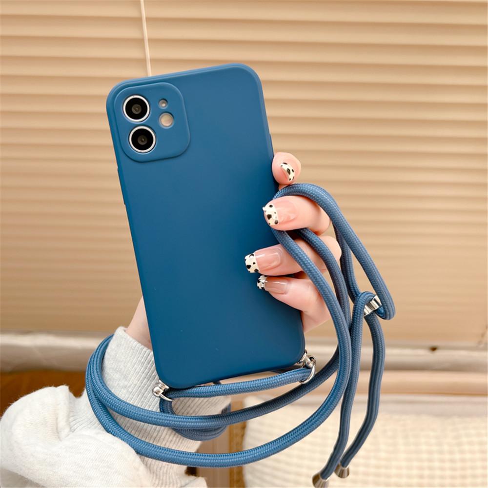 

Crossbody Necklace Lanyard Cord Strap Phone Case For Motorola MOTO G14 G24 G34 G54 G84 G35 G85 G56 G86 G96 Soft Silicone Cover For Moto G04