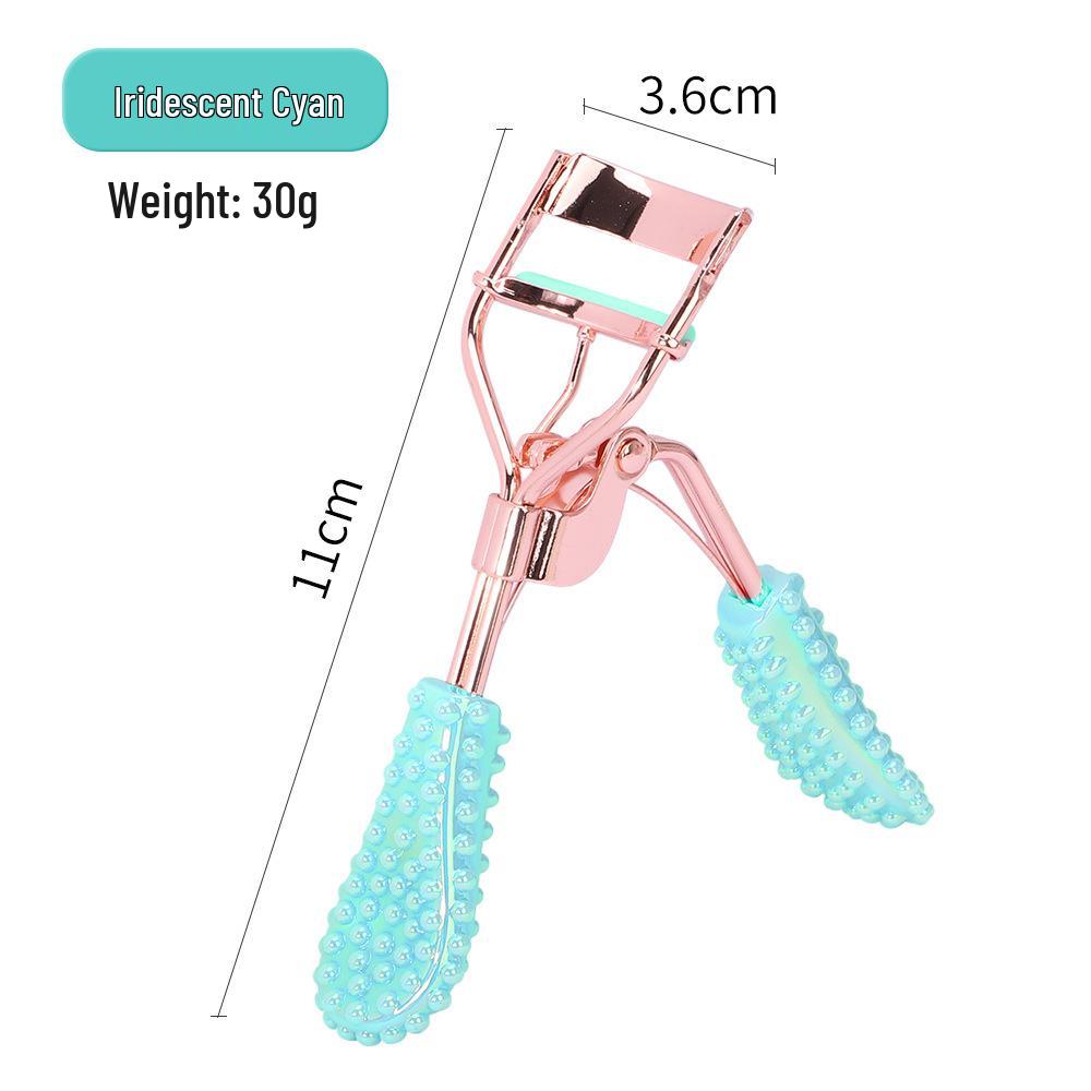 Press Eyelash Curler with Pink Handle & Carbon Steel for Natural Curling – Beauty Tool in Box.