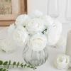 Artificial Flower Silk Peony Stem Combination Outdoor Courtyard Wedding Bridal Bouquet Home Room Holiday wreathDiy Box Decoratio