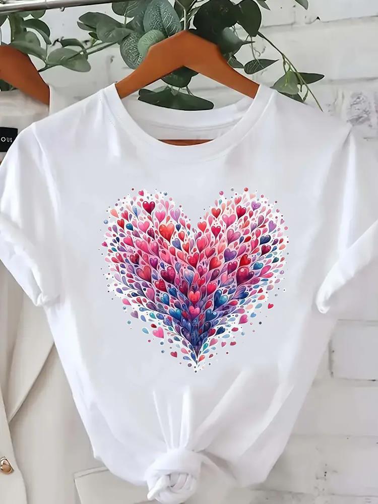 (Asian Size) trend butterfly cute Women Printed Lady Casual Short Sleeve T Tee Top Clothing Shirt Fashion Female Graphic T-shirts