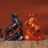 Wood Horse Statues Handmade Horse Figurine Sculptures Home Decors Table Ornament Collectible Figurines Gift Women Men