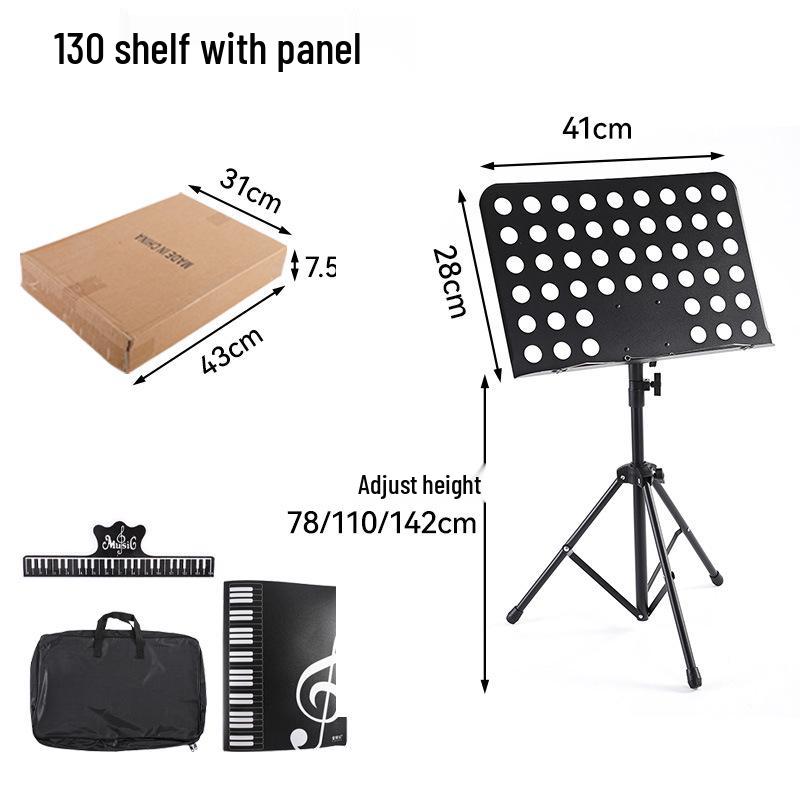 Adjustable Portable Folding Music Stand for Guitar, Violin, Guzheng, and Erhu Sheet Music
