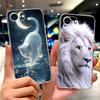 For Apple iPhone 16e Case Cute Cat Lion Painted Cover Soft Slim Phone Case For iPhone SE 4 SE4 2025 iPhone16e 5G Back Cover Bags