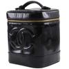CHANEL COCO Mark Vanity A01998 Handbag Pouch black Patent leather Women Used