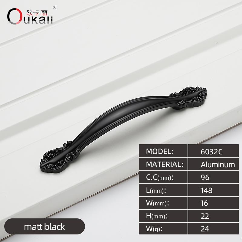 128mm Home Hotel Italian Aluminium Alloy Black Color Furniture Handles Drawer Kitchen Cabinet Bookcase Hardware Cabinet Pulls