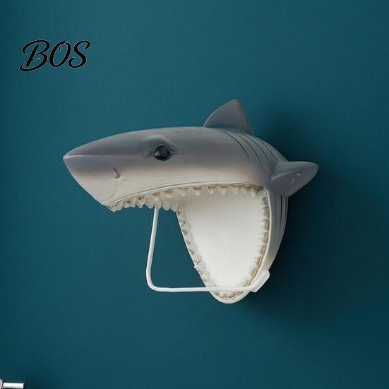 Resin Octopus Roll Holder Ocean Toilet Paper Holder, Turtle/Octopus/Shark Shape, Wall Mount Space Seaside Bathroom Ornament Saving Organizer,