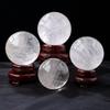 Clear Natural White Crystal Ball - Polished Office Ornament with Various Specifications