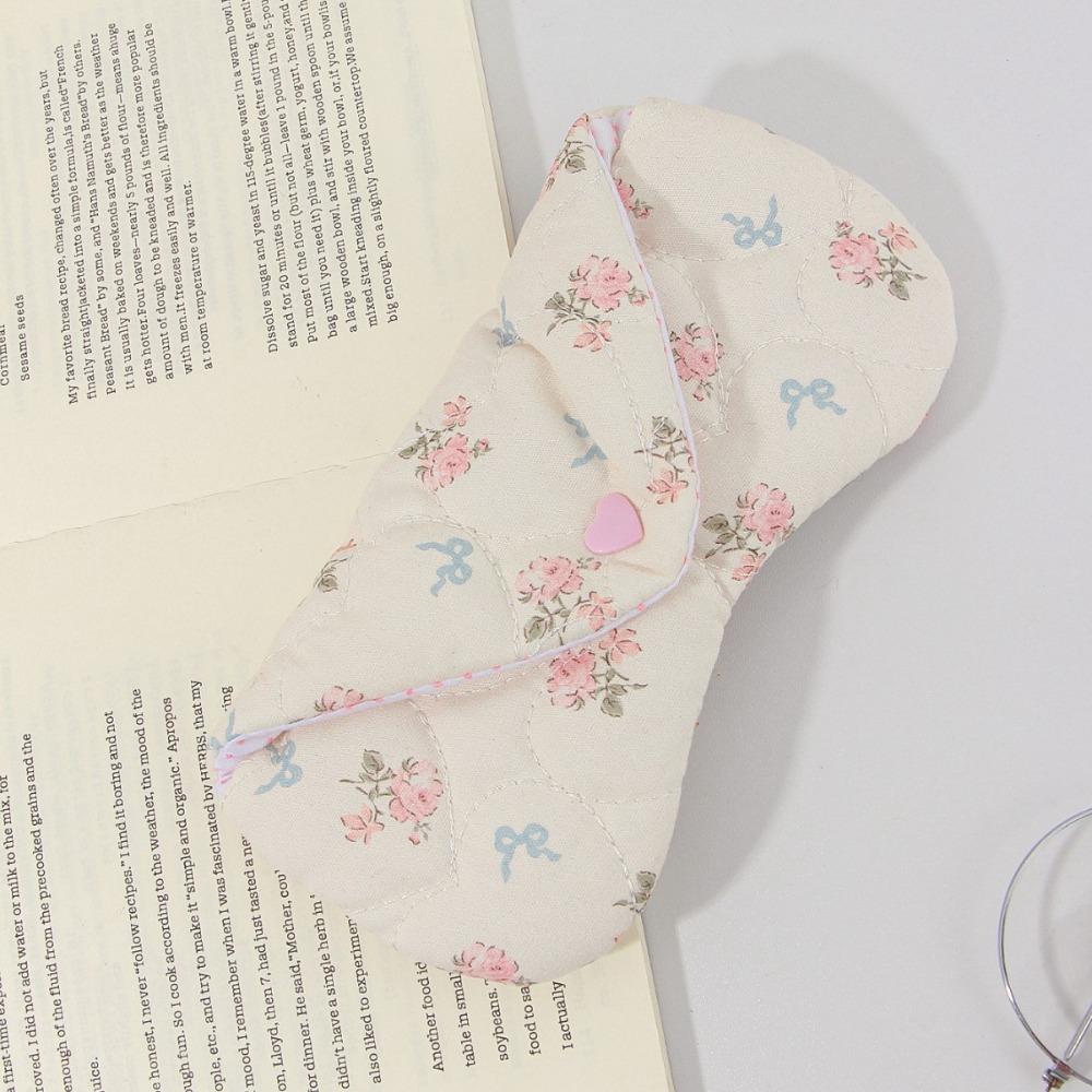 

Handmade Fabric Sun Glasses Case with Buckle Lipstick Pouch Portable Makeup Brush Bag Travel 5