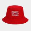 Hat Women's Fashion Summer Letter Embroidered Bucket Hat Men's Outdoor Breathable Sunscreen Sun Hat Versatile Outing Basin Hat