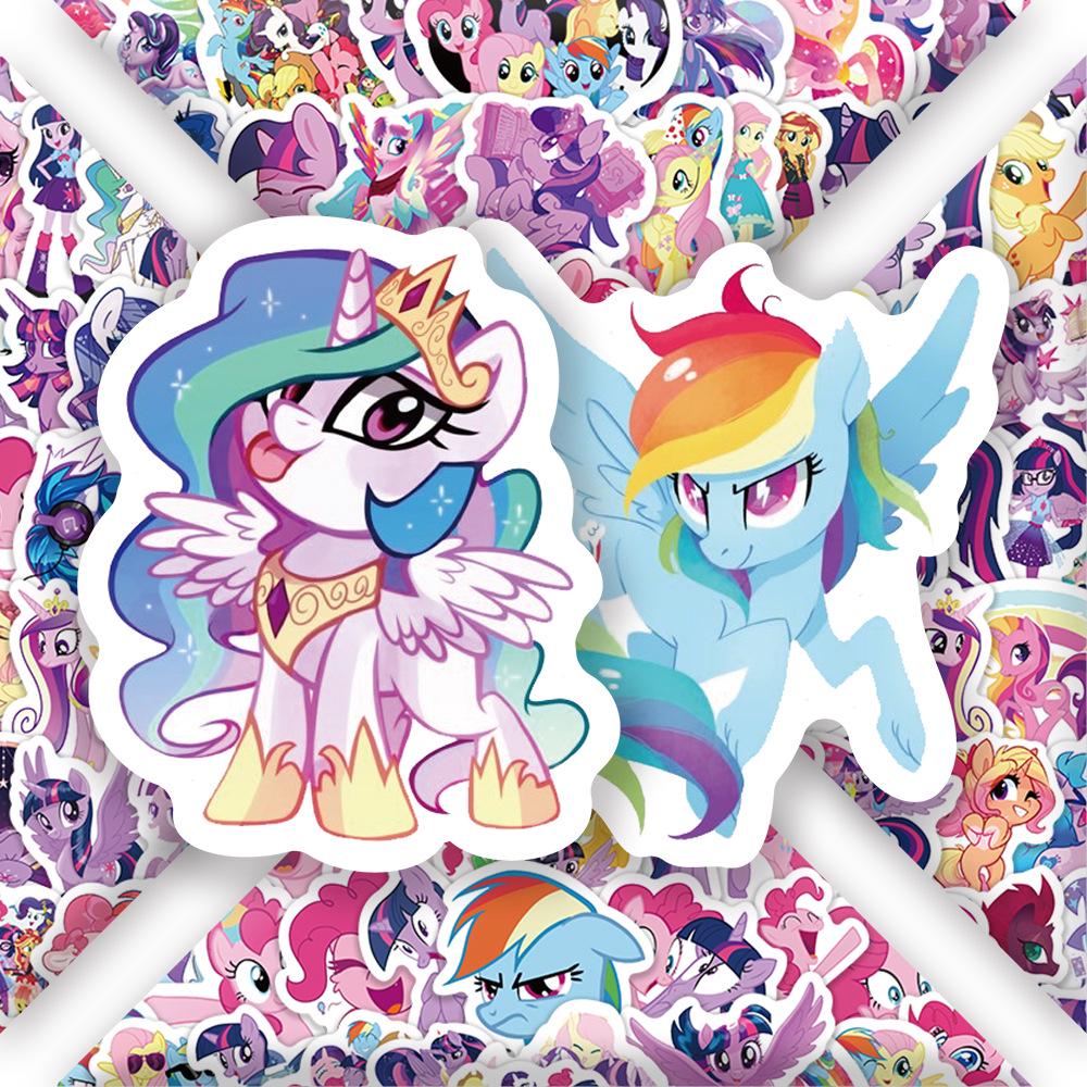 100 Petits Stickers Poney pour Cahiers et Journaux - Ensemble Décoratif Auto-Adhésif