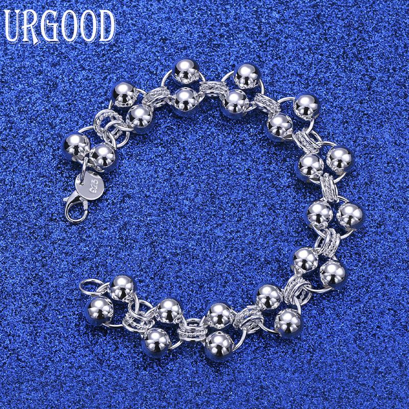 925 Sterling Silver Fashion Jewelry Grape Bead Bracelet Gift