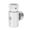 CO2 Refill Adapter Connector Gas Regulator Silver Soda ASA with 3000psi Pressure Gauge