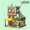 Créatif 997 Pièces Vue de Rue Restaurant Chinois Modèle Blocs de Construction Ville Architecture Trois Étages Mini Briques Jouets Pour Enfant Cadeau sans boîte