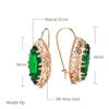 New  Rose Gold Ethnic Bride Earrings Vintage Jewelry Natural Zircon Rhombus Hollow Flower Big Drop Earrings For Women
