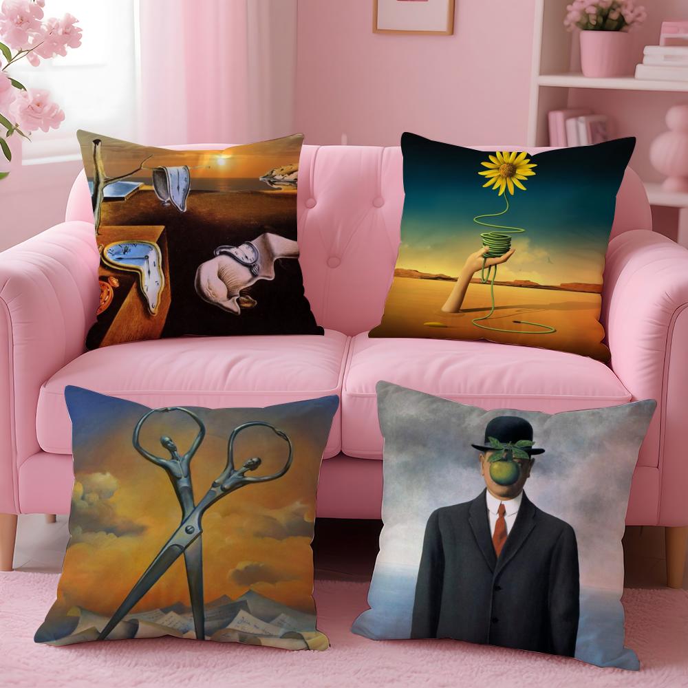 Salvador Dali Pop Art Cushion Cover Plush Fabric Soft Double-Sided Printed Sofa Warm Winter Home Gift Pillow Cover
