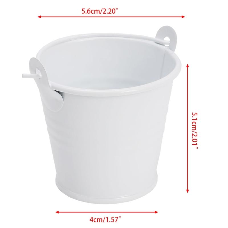 5 Color Mini Flower Pot with Handle Party Mini Candy Cookie Biscuit Container for Kids Kindergarten Container