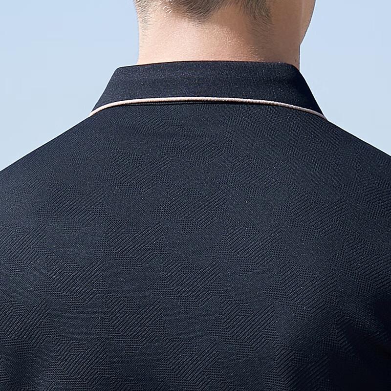 Antonio Men's Silk Blend Pique Jacquard Polo Shirt