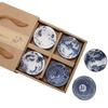 6PCS Chinese Household Teaware Blue and White Porcelain Tea Set Hand-painted Tea Cup Puer Black Tea Tieguanyin Ceramic