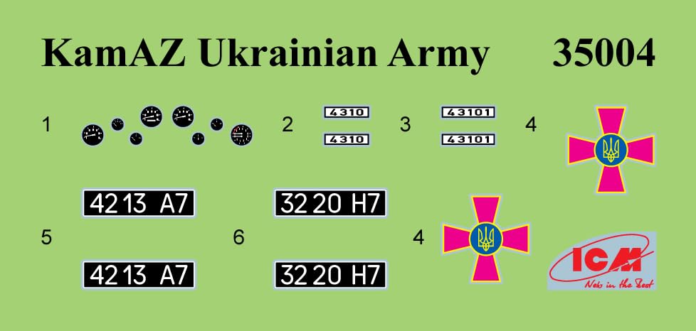 ICM 1/35 Ukrainian Box Truck KAMAZ-4310 Plastic Model 35004 (Combat Vehicle)