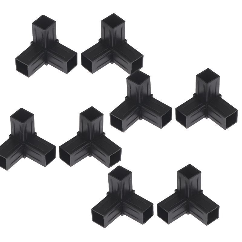 2/10 Stück Sechskant 6 Durchgang Kunststoff-Fittings ABS-Kunststoff Winkel 22mm Kreuz Quadratrohr-Fittings Rohr-Winkel-Code Schwarz